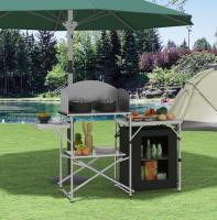 Mesa de Camping Plegable de Aluminio Cocina de Viaje con Bolsa Almacenamiento de Cocina BBQ Picnic - details 7
