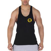 Japanese Anime Turtle Script Printed Bodybuilding Stringer Tank Tops Mens Cotton Y Back Fitness Gym Clothing Muscle Singlets - details 3