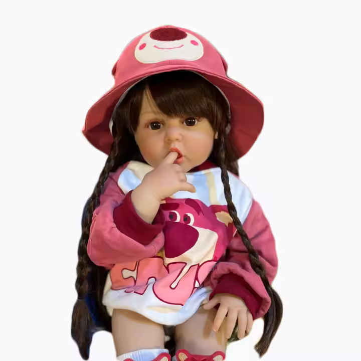 BZDOLL-Muñeca Reborn realista de 60 CM para niños, juguete de 24 pulgadas, silicona suave, recién nacido - 1