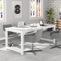 Mesa de Escritorio Moderna Blanca Ideal para Oficina en Casa, Dormitorio Montaje Fácil - details 6