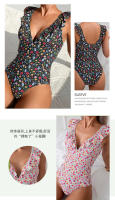 Nuevo traje de baño de una pieza con estampado de moda, personalidad, cintura ajustada, oculta la barriga, traje de baño adelgazante para mujer - details 4