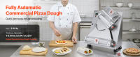 SucceBuy Rodillo automático para masa de Pizza de acero inoxidable, máquina eléctrica para hacer Pasta de 3-14 pulgadas, laminadora de masa comercial de 370W - details 0