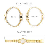 Reloj para Mujer de Acero Inoxidable 2025 Diseño Nórdico Minimalista, Esfera Dorada Luminiscente, Movimiento MIYOTA Japonés, 3ATM Impermeable, Ideal para Ejecutivas y Regalos de Lujo - details 8