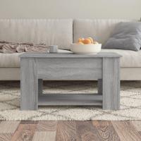 Mesa de centro, mesa auxiliar, consola lateral, salón, sofá, sala de estar, cafetería, muebles, mobiliario, madera contrachapada blanca, 79x49x41 cm - details 25