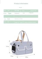 Bolsa cruzada para gatos, bolsa portátil para mascotas para salir al aire libre, bolso de lona transpirable, bolsa plegable para perros para salir - details 0