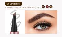 Lápiz de Cejas Líquido Impermeable Punta de Garra Marrón Oscuro Herramienta de Maquillaje de Dibujo Fino para Belleza - details 7