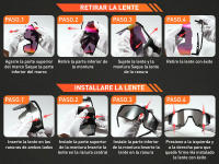 Gafas polarizadas de ciclismo de montaña para hombre y mujer, lentes de protección para bicicleta de carretera, a prueba de viento, deportivas - details 4