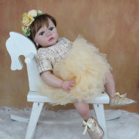BZDOLL-Muñeca realista de silicona suave para bebé, juguete de recién nacido de 60cm y 24 pulgadas con pintura 3D de piel y vena Vascular, bonito vestido - details 0