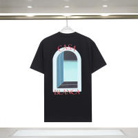 Camiseta Deportiva de Algodón Puro para Hombres Cuello Redondo, Estampado de Logotipo Delantero, Estilo Casual para el Verano - details 11