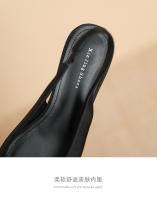 Nuevos zapatos planos de estilo francés con hebilla cuadrada y boca baja para mujer - details 5