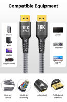 Nephy Cable Displayport 2.1 16K DP 8K 120Hz 4K 240Hz Ultra HD Video Audio para Laptop TV Xbox Projector Monitor - details 2