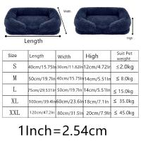 Camas rectangulares para perros y gatos, esterilla de felpa lavable y esponjosa, cojín para mascotas, casa para perrera grande - details 0