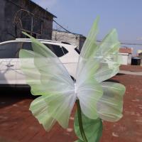 2025 50/65cm mariposa Artificial gasa gigante Color degradado mariposa falsa al aire libre hilo de seda 3D mariposa accesorios de fotografía - details 8
