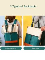 Mochila para ordenador portátil para mujer, bolso de mano de nailon con múltiples compartimentos para oficina, viajes, escuela - details 4