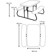 Mesa Plegable con sillas Dentro Infantil Mesa Infantil con sillas Plegado Compacto Mesa Plegable portátil para niños de 3 a 8 años Resistente, Peso máximo 68kg - details 2