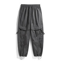 Pantalones Cargo con cordón a prueba de viento para hombre, Pantalones rectos transpirables sencillos para primavera y otoño, nuevos pantalones informales lisos para senderismo y movimiento para hombre - details 3