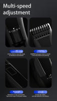 Cortadora de pelo profesional para hombres, afeitadora, recortadora corporal con 10 velocidades de longitud, ajustable, recargable por USB, multifuncional, inalámbrica, portátil, eléctrica, resistente al agua, uso húmedo/seco, fuselaje antideslizante - details 7