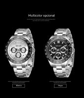 Reloj de Cuarzo para Hombres Pulsera de Acero Deportivo de Seis Agujas - details 2