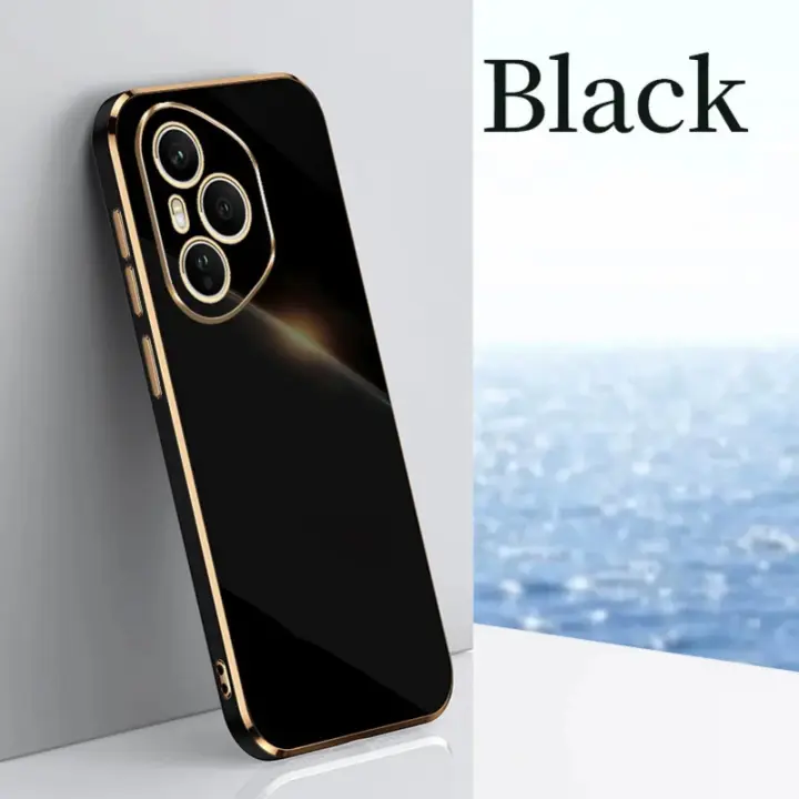 Teléfono con borde dorado para Honor400 400 Lite 300 Pro 200 100 Honor Power GT, funda chapada de silicona suave - 1