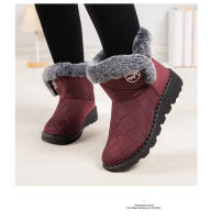 Botas de nieve para mujer, zapatos de algodón grueso de terciopelo, botas cortas versátiles de moda, novedad de otoño e invierno 2024 - details 12