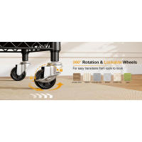 ULIFHOME P4 Ropa rodante resistente, ropa para colgar ropa, estantes para ropa independientes con ruedas, portátil de metal - details 4