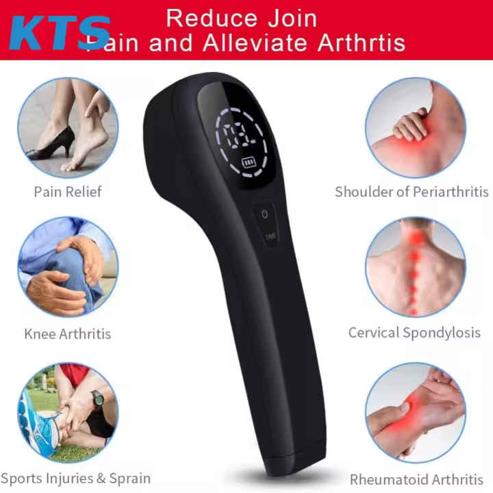 Terapia de Láser KTS 650nm y 808nm para Alivio del Dolor Muscular de Rodillas y Articulaciones Herramienta de Tratamiento con Luz Roja Infrarroja para Cuidado de la Salud - 1