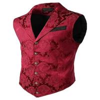 Chaleco de traje para hombre, chaleco con estampado de cuello en V, chaleco de boda para novio, traje elegante para hombre, chaleco, vestido Formal, chaqueta, chaleco, ropa de trabajo - details 2