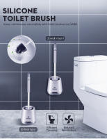 Cepillo De Limpieza De Inodoro Con Mango Largo De Silicona Cepillo De Baño Flexible Para Limpieza Del Inodoro Eco-amigable - details 3
