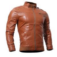 Chaqueta de Cuero para Motocicleta para Hombres 2025 Ajuste Delgado, Ropa Exterior Ligera - details 6