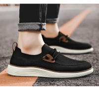 Zapatos de tela transpirable de malla tejida con mosca para hombre, estilo pedal viejo de Beijing, zapatos de lona. - details 10