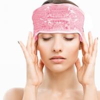 Paquete de hielo de Gel para cabeza de compresión caliente o fría, cuentas de Gel reutilizables para migraña, envoltura de hielo para mujer, bolsa de hielo relajante para dolor de cabeza - details 2