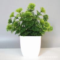 Bonsái Artificial Planta Verde Falsa de Eucalyptus en Maceta para Decoración de Hogar Interior y Exterior - details 12