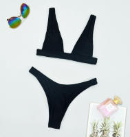 Conjunto de Bikini de Color Sólido de Alta Calidad Estilo Ajustado para Mujeres - details 17