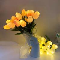 Lámpara LED de noche de tulipán, diseño de simulación de flores artificiales, lámpara de flores de tulipán Artificial, ramo decorativo - details 18