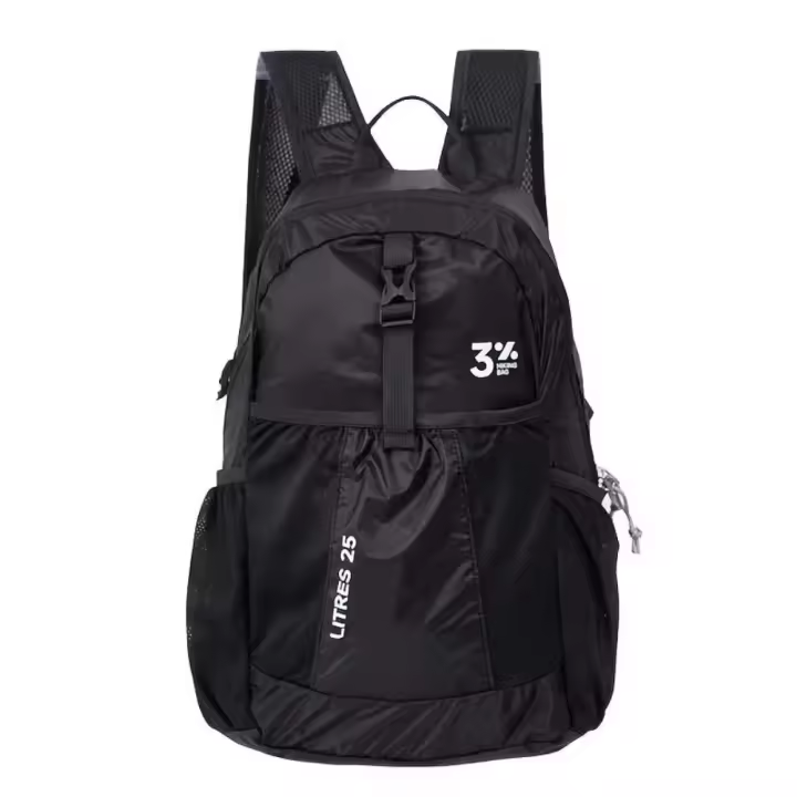 Mochila plegable con correas ajustables, bolso de montañismo de gran capacidad, mochila de senderismo, bolso pequeño compacto, mochila ultraligera - 1