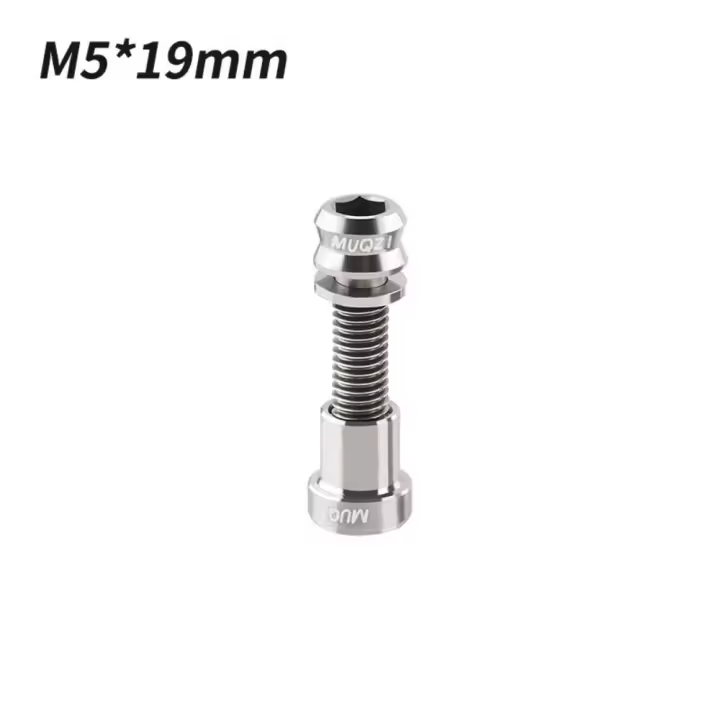 Tuerca de fijación de vástago de bicicleta de aleación de aluminio M5x19mm M5 * 17mm perno de bloqueo de vástago de manillar de bicicleta pernos de fijación pernos Ti - 1