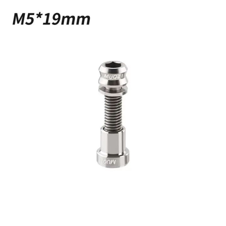 Tuerca de fijación de vástago de bicicleta de aleación de aluminio M5x19mm M5 * 17mm perno de bloqueo de vástago de manillar de bicicleta pernos de fijación pernos Ti - 1