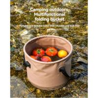 Cubo plegable multifuncional portátil de 5 galones, lavabo de almacenamiento de agua para Camping, pesca, senderismo - details 1