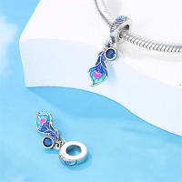 Encantos de Plumas de Plata Esterlina S925 para Mujeres Regalo de Joyería Fina para Cumpleaños Ajustables a Pulseras Originales de 3mm DIY con Zirconia - details 17