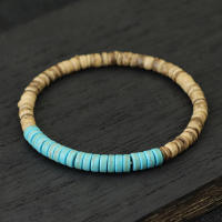 Noter Pulsera de madera natural Unisex Grado A Pulsera de piedra emperador Pulsera de cuentas de coco Meditación Yoga Accesorios de joyería - details 2