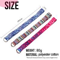 Yoga Stretch Belt With Design Colorful 183CM Length Cotton Polyester Soft Durable Skin-friendly Yoga Stretch Band For Women - details 0