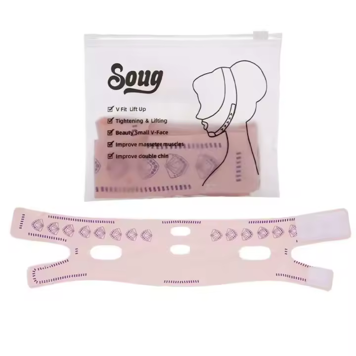 Banda facial en V transpirable para reducir las mejillas, mascarilla fina para levantar la papada, vende moldeador de línea en V, herramienta de venta facial antiarrugas - 1