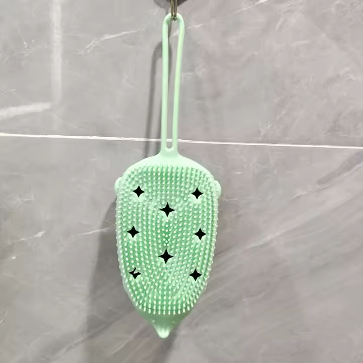 Nueva esponja de cepillo de baño de espuma rápida con artefacto de frotamiento de baño doméstico para niños adultos, cepillo de baño de silicona de doble cara - 1