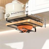 Colgante de cocina con gancho para armario, colgante de pañuelos, tabla de cortar, soporte para tapa de olla, estante de iluminación - details 4