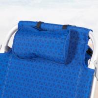 playa plegable y reclinable 5 posiciones, Silla portátil plegable 55x67,5x86cm, Incluye cojín, 1 bolsillo, 1 bolsa con cremallera y topes antivuelco, Sillas de playa - details 13