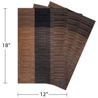 Mantel Individual de vinilo tejido, tapete de aislamiento de PVC y bambú, adecuado para mesa de cocina, 8 unidades por grupo - details 4