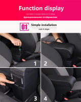 Caja de almacenamiento para reposacabezas Peugeot 2008 2018-2024 Accesorios para automóviles Superficie curva Piezas retrofit - details 7
