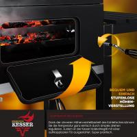 Parrilla de Carbón Grande con Carrito Asador BBQ de Acero Inoxidable con Termómetro - details 13