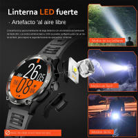 Reloj inteligente militar para hombres, pulsera táctil con luz LED fuerte, para Android e iOS - details 0