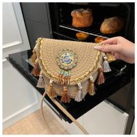 Bolsos Tejidos a Mano Nuevos Bolsos de Paja de Verano Estilo Étnico con Flecos - details 6